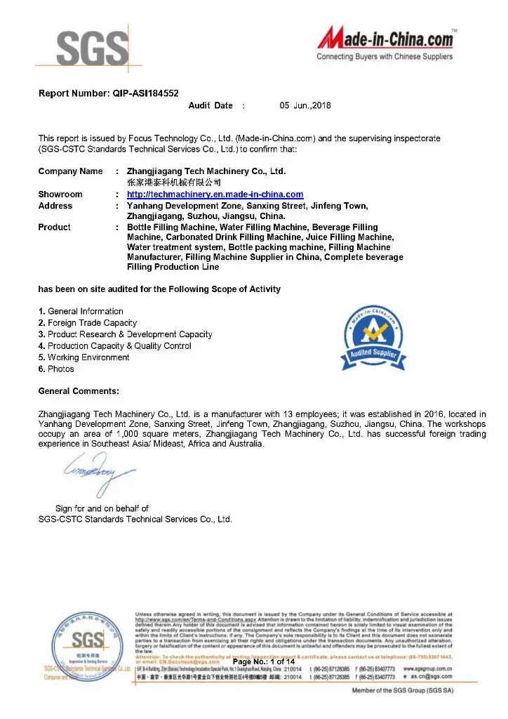 SGS Audited Supplier